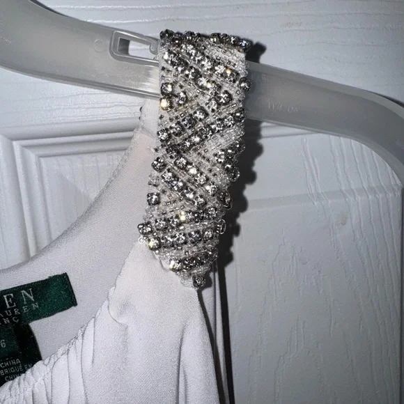 Lauren Ralph Lauren Ivory Embellished Gown - Picture 4 of 5